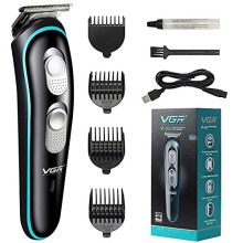 VGR Professional Hair Clippers for Men Kids USB Rechargeable Hair Trimmer Cordless Electric Hair Clippers Haircutting Kit 4 Guide Combs(3 6 9 12m