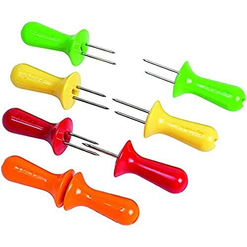 Zyliss Interlocking Corn on The Cob Holders, Multi-Colour