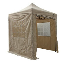 All Seasons Gazebos 2x2m Heavy Duty Fully Waterproof Pop up Gazebo with 4 Premium Side Walls - Beige