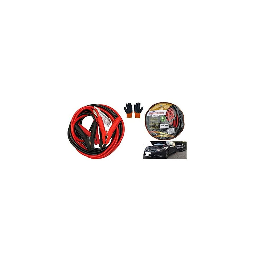 6 Metres 1000Amp Heavy Duty Jump Leads Professional Booster Cables For Hgv Cars Vans Truck With Safety Gloves And Carry Case 5060535380034