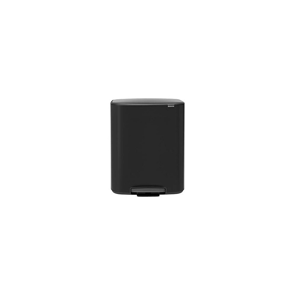 Brabantia Pedal Bin, Steel, Matt Large (60L) Black