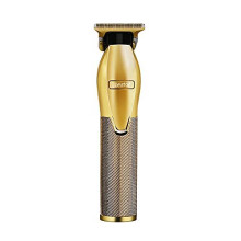 Professional Rechargeable Hair Trimmer Portable Shaver Pro Gold Skeleton Stainless Steel All Metal Housing Outlining Cordless T-Blade Hair Clippe