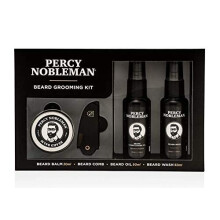Percy Nobleman Beard Grooming Kit. A Men's Gift Set Containing a Signature Scented Beard Oil 50ml. Beard Wash 50ml. Beard Balm 20ml. Beard Comb.