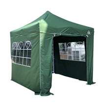 All Seasons Gazebos 2.5 x 2.5m Heavy Duty, Fully Waterproof Pop up Gazebo With 4 Premium Side Walls (Green)