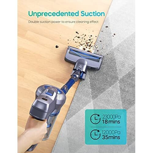 Greenote Cordless Vacuum Cleaner, 23000PA Stick Vacuum Cleaner 4 in 1
