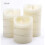 flameless Candle, with Embedded Fairy String Lights, 3-Piece LED Candle, with 10-Key Remote Control, 24-Hour Timer Function, Dancing Flame, Real 5