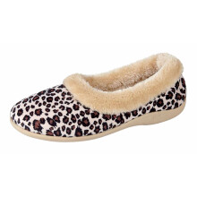 (8 UK, Ocelot Velour) Sleepers Womens/Ladies Penny Ocelot Velour Collar Slippers