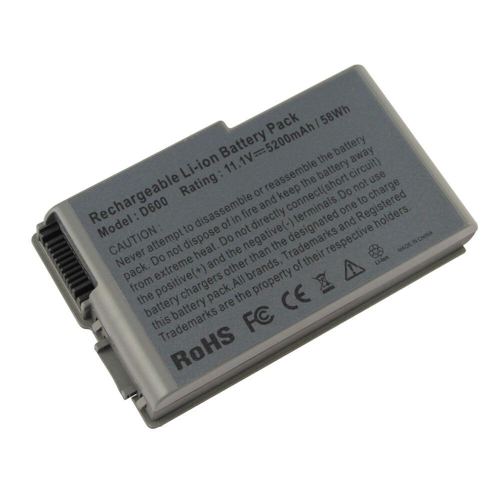 FUTUREBATT Laptop Battery for Dell Latitude D610 D600 D500 D505 D510 D520 D530 C1295 6Y270 6 Cells 58Wh