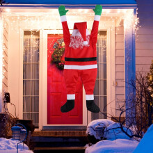 42" Climbing Hanging Santa Claus Christmas Outdoor Window Decoration Xmas Props  Christmas Decoration Christmas Gifts