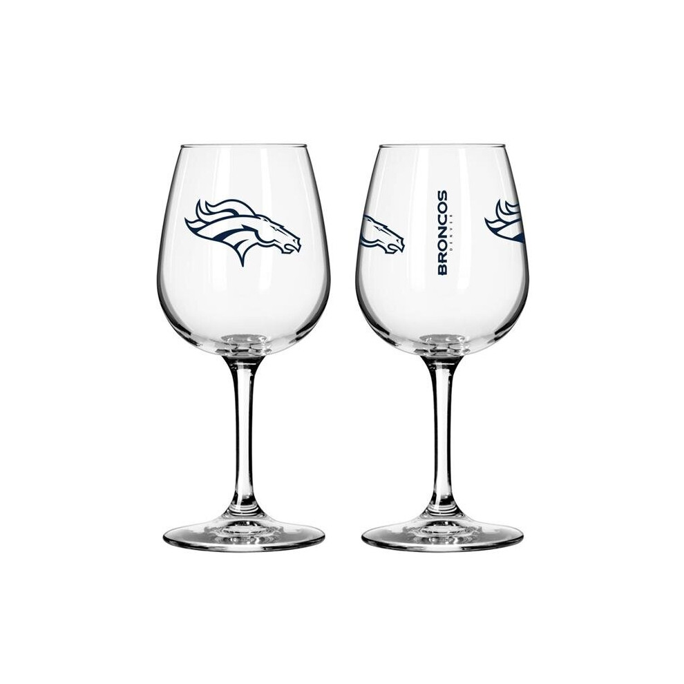 Logo Chair 312226 12 oz NFL Denver Broncos Gameday Stemmed Wine Glass