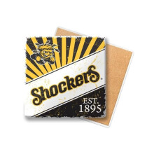 Logo Chair 256-97SC-X4 NCAA Wichita State Shockers Burst Stone Coaster