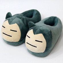 (Snorlax) Anime Pokemon Snorlax Mudkip Psyduck Plush Slipper Cartoon Soft Toy Shoes