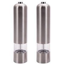 2X Electric Salt Pepper Grinder Set Shaker Mills Adjustable Coarseness