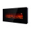 Living And Home Modern 50 inch Wall Mounted Electric Fire Black Flat Glass with Remote Control 4