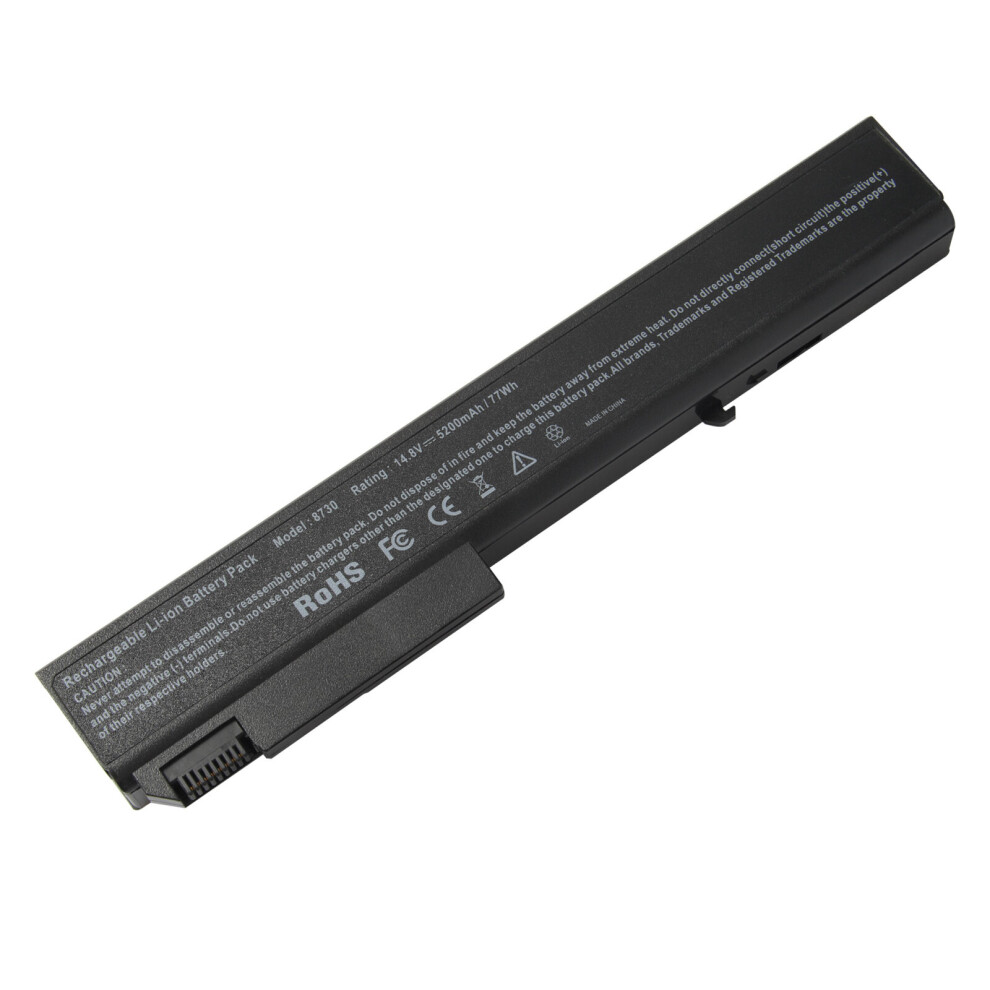 FUTUREBATT Laptop Battery for HP EliteBook 8530p 8530w 8540p 8540w 8730p 8740w 493976-001 HSTNN-LB60 8 Cells 77Wh