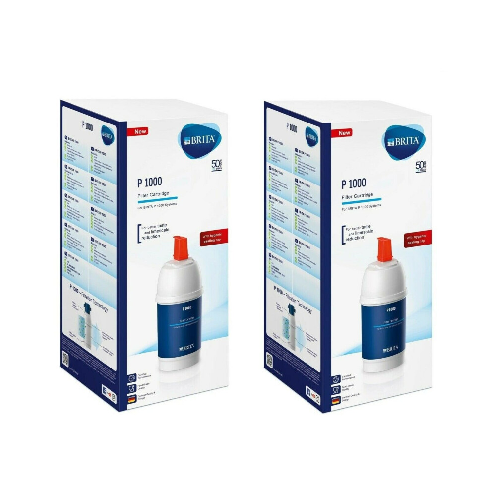 2 x BRITA P1000 Tap Water Filter Refill Replacement Kitchen Cartridge