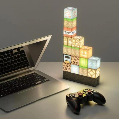 Minecraft Night Light Lamp USB Power Decor DIY Building Block Gift 2