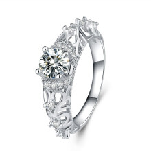 (white gold, 8) Fashion Women Luxury Engagement Wedding Rings for Lady Crystal Jewelry Accessories Gifts