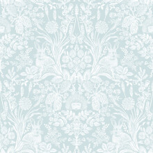 Harlen Woodland Damask Wallpaper Duck Egg World of Wallpaper 50341