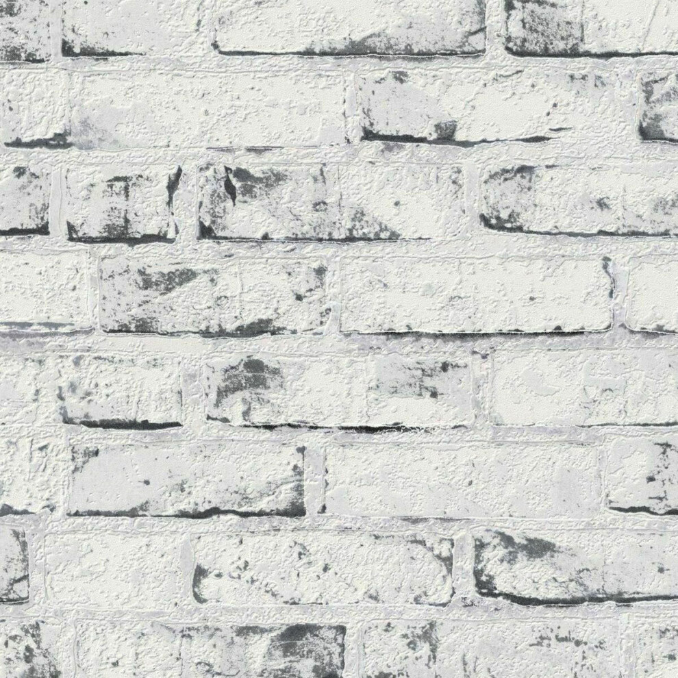 As Creation New England Rustic Brick Wallpaper White 9078-37