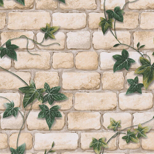 AS Creation Decoro White Brick Ivy Wallpaper AS Creation 980434