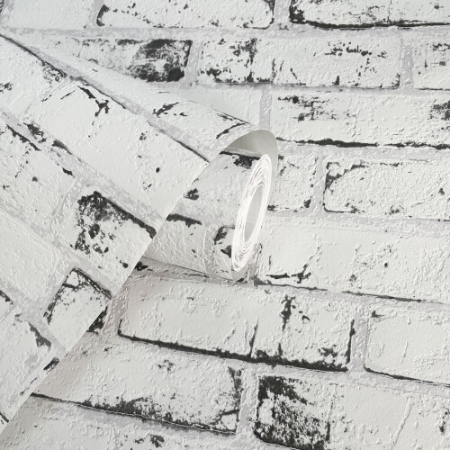 AS Creation New England Rustic Brick Wallpaper White AS Creation 9078-37 1