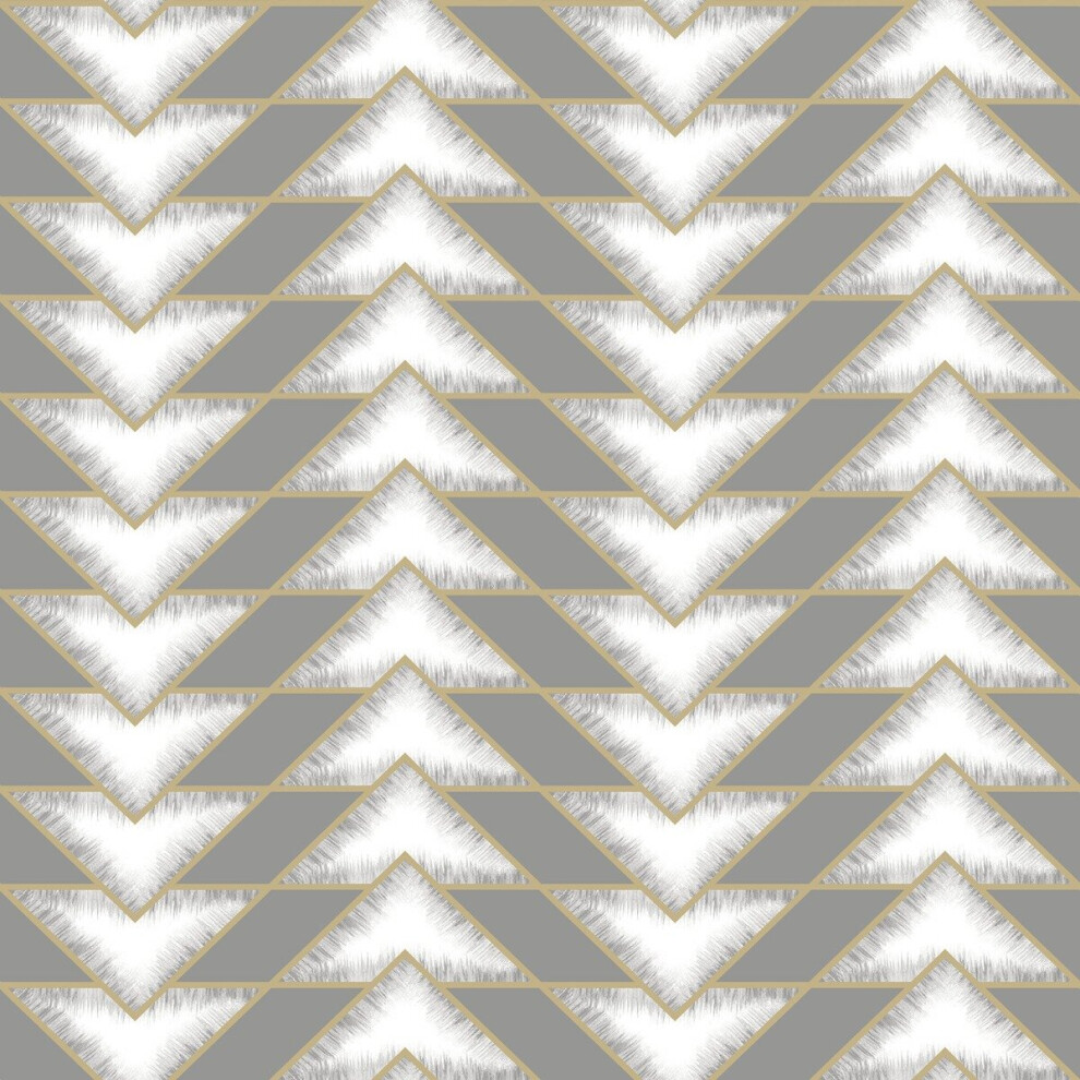 (Grey) Teton Geometric Wallpaper Holden