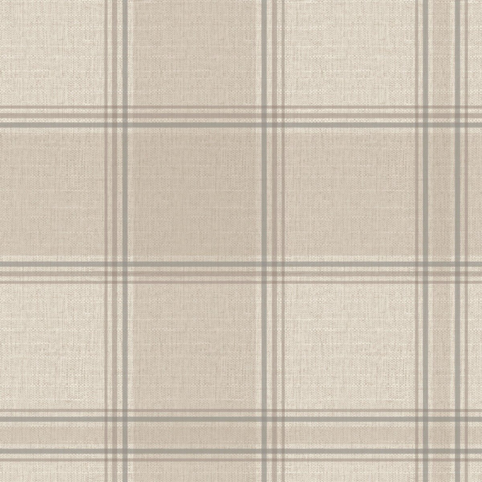 Giorgio Check Wallpaper Natural Belgravia 8102