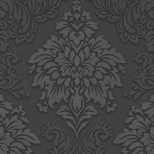 Lizzy London Baroque Damask Wallpaper Charcoal AS Creation 36898-4