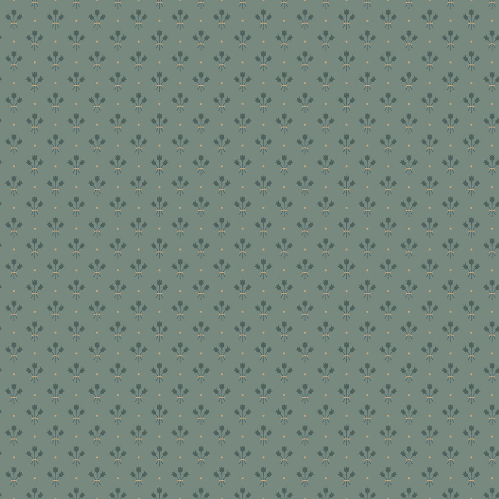 Apelviken Mini Tulip Motif Wallpaper Green Galerie 33030 5901638002068