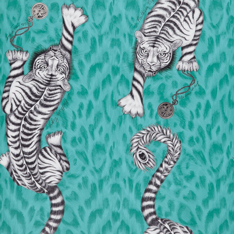 (Teal) Emma J Shipley Animalia Tigris Wallpaper 5060040180051