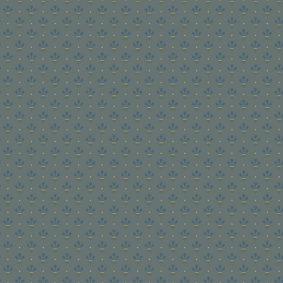 Apelviken Mini Tulip Motif Wallpaper Blue Galerie 33029 5901638002051