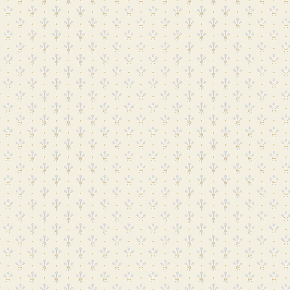 Apelviken Mini Tulip Motif Wallpaper White Galerie 33026 5901638002020
