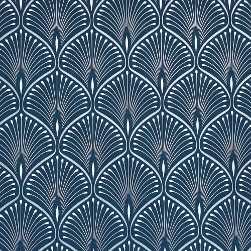 Layla Art Deco Wallpaper Navy Blue GranDeco GV3103 on OnBuy