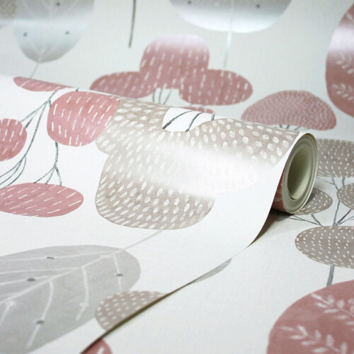 Crown Scandi Forest Wallpaper Blush Crown M1522 2