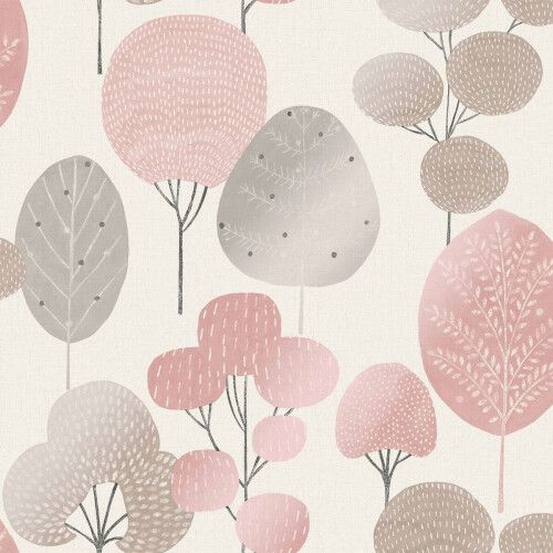 Crown Scandi Forest Wallpaper Blush Crown M1522