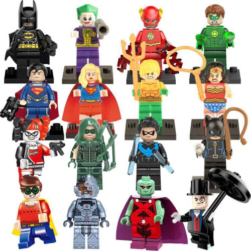 16PCS Marvel DC Superheroes Minifigures Toys Fit Lego