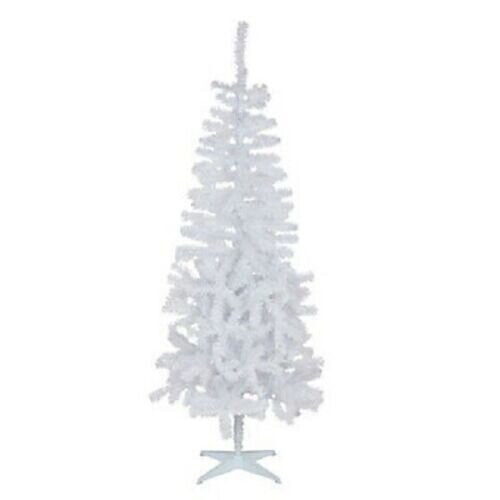 (White, 4 FT) 4ft 6ft Christmas Artificial Slimline Tinsel Tree