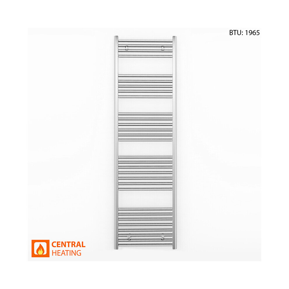 (550 X 1700 (Btu: 1965), Trv Chrome Angled Valves) 550Mm Wide Chrome Towel Rail Radiator With Valves 9028009410102