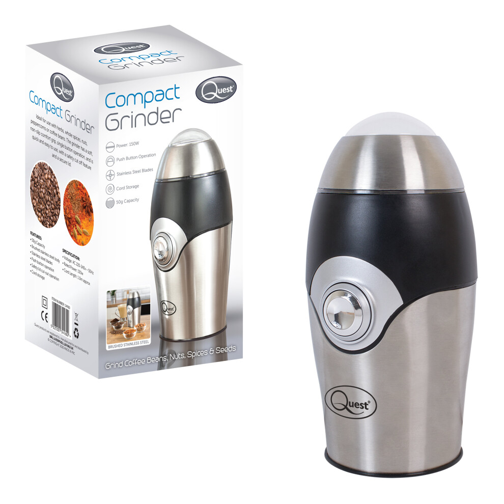 Quest 34160 Compact Electric One Touch Grinder / 50g Capacity, 150W