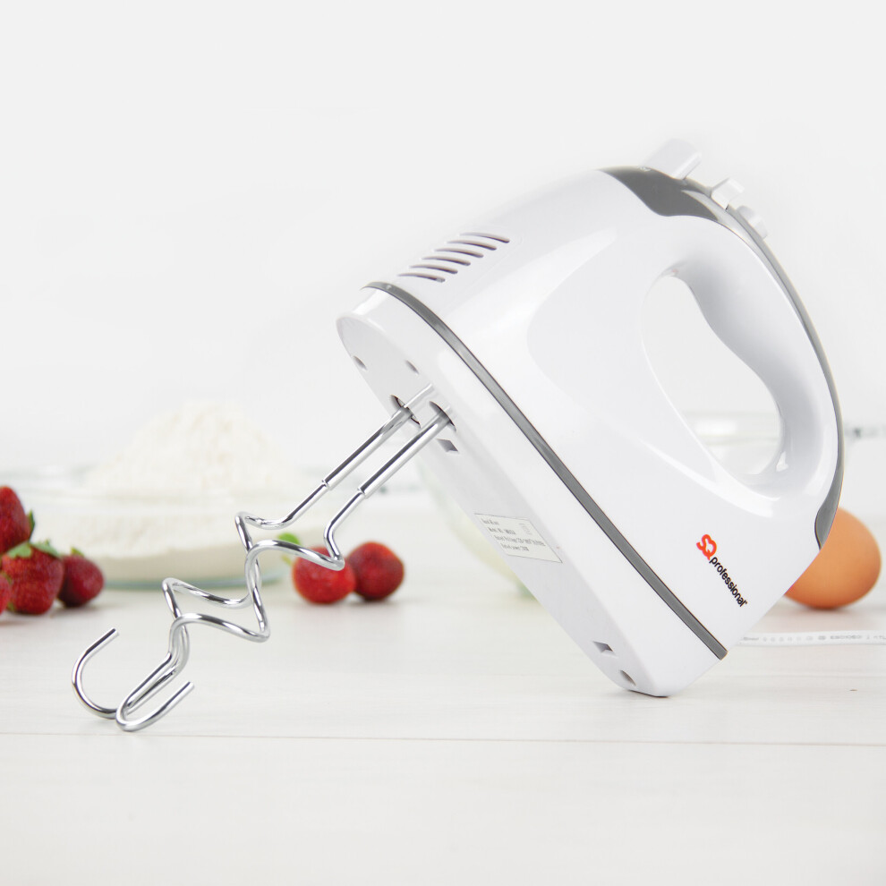 (White) SQ Professional Blitz 5-Speed Hand Mixer-300W