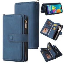 Samsung Galaxy A02 Case Wallet Flip Card Holder PU Leather Magnetic Protective Flip Cover - Blue