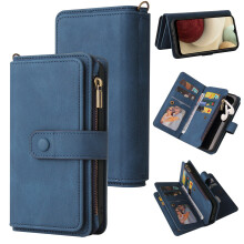 Samsung Galaxy A12 5G Case Wallet Flip Card Holder PU Leather Magnetic Protective Flip Cover - Blue
