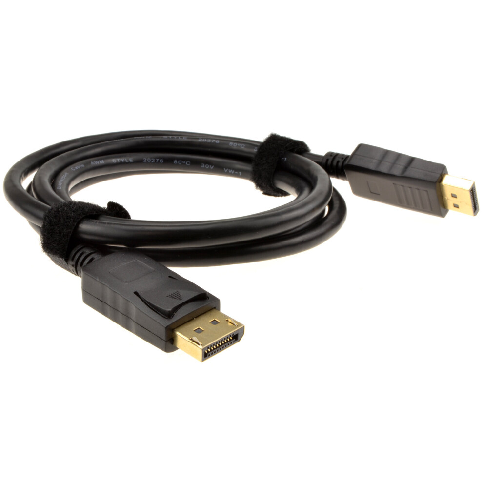 kenable DisplayPort v1.2 4k at 60Hz Male Plug to Plug Video Cable GOLD 1.5m