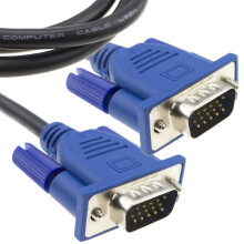 kenable Low Smoke LSZH 15 Pin VGA Lead for Monitor/PC/Laptop/TV Cable  1m
