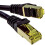 kenable CAT7 600Mhz 10 Gigabit F/FTP Shielded RJ45 Network Ethernet Cable  1m Black 1