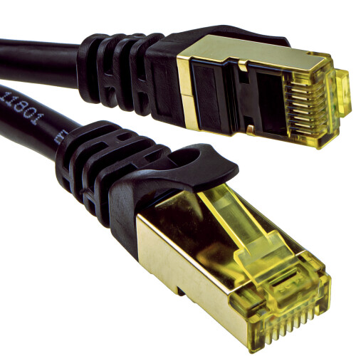 kenable CAT7 600Mhz 10 Gigabit F/FTP Shielded RJ45 Network Ethernet Cable  1m Black