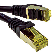 kenable CAT7 600MHz 10Gb F/FTP Shielded RJ45 Ethernet Cable 3m Black (Code 10710)