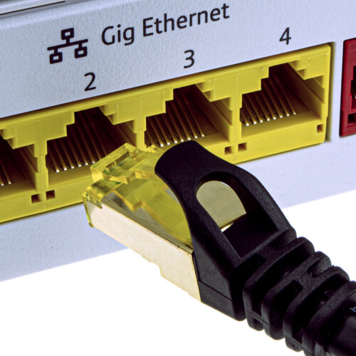 kenable kenable CAT7 600MHz 10Gb F/FTP Shielded RJ45 Ethernet Cable 3m Black (Code 10710) 1