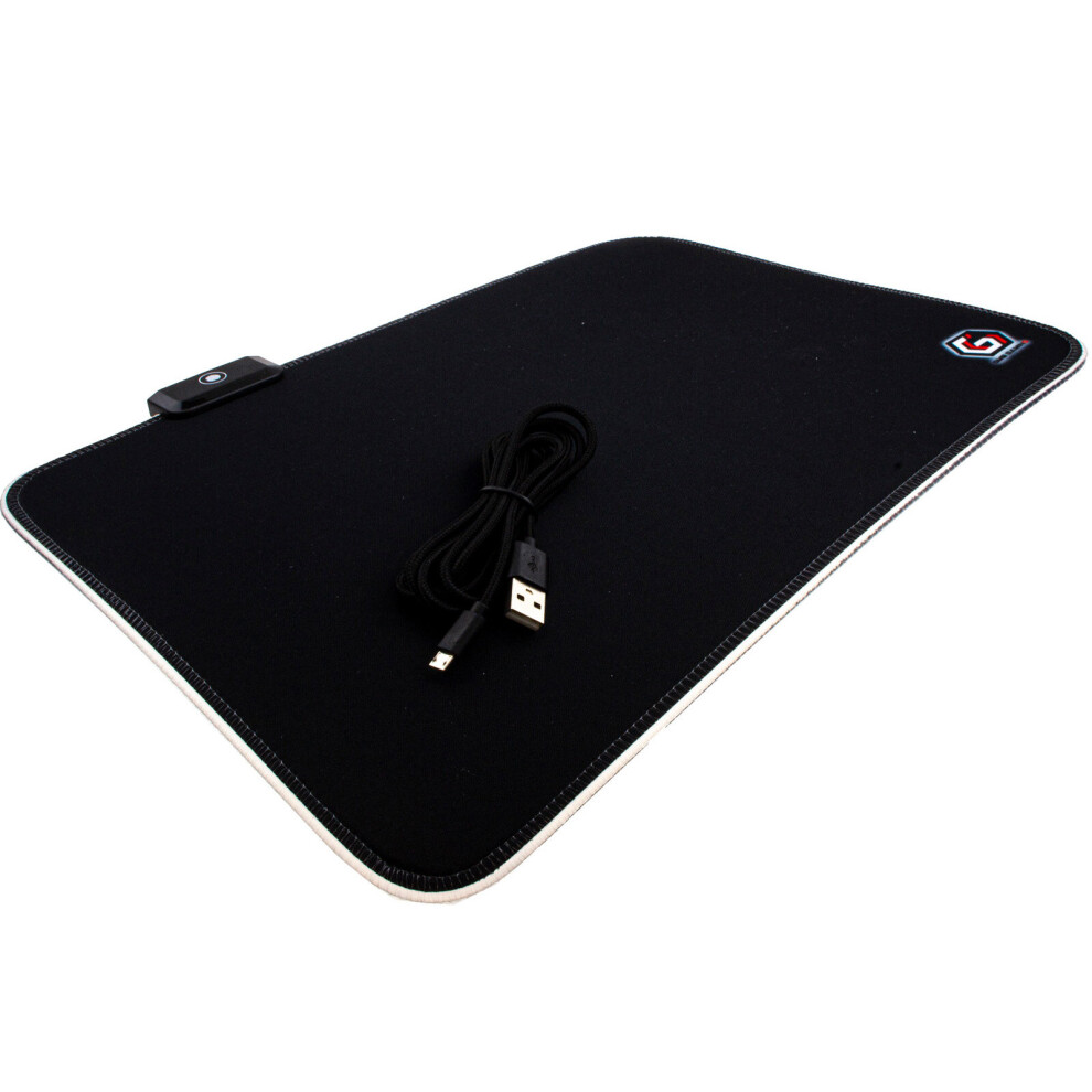 Kenable Led Rgb Pro Gaming 3Mm Heavy Duty Mouse Pad Mat 250 X 350Mm Medium